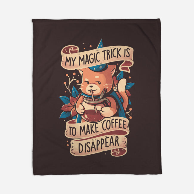 Magic Trick Cat-None-Fleece-Blanket-eduely