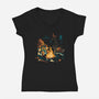 Magic Camp-Womens-V-Neck-Tee-eduely