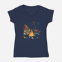 Magic Camp-Womens-V-Neck-Tee-eduely