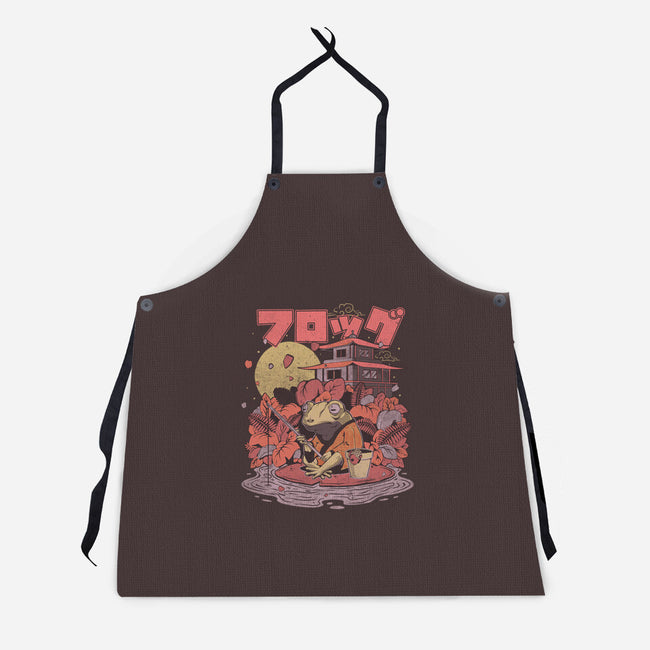 Frog The Fisher-Unisex-Kitchen-Apron-eduely