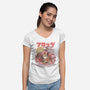 Frog The Fisher-Womens-V-Neck-Tee-eduely