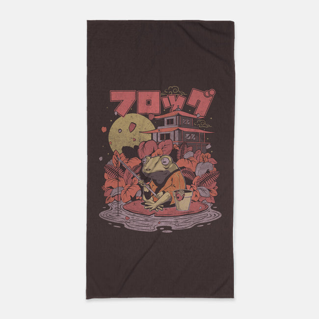 Frog The Fisher-None-Beach-Towel-eduely