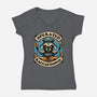 Raccoon Supremacy-Womens-V-Neck-Tee-Snouleaf