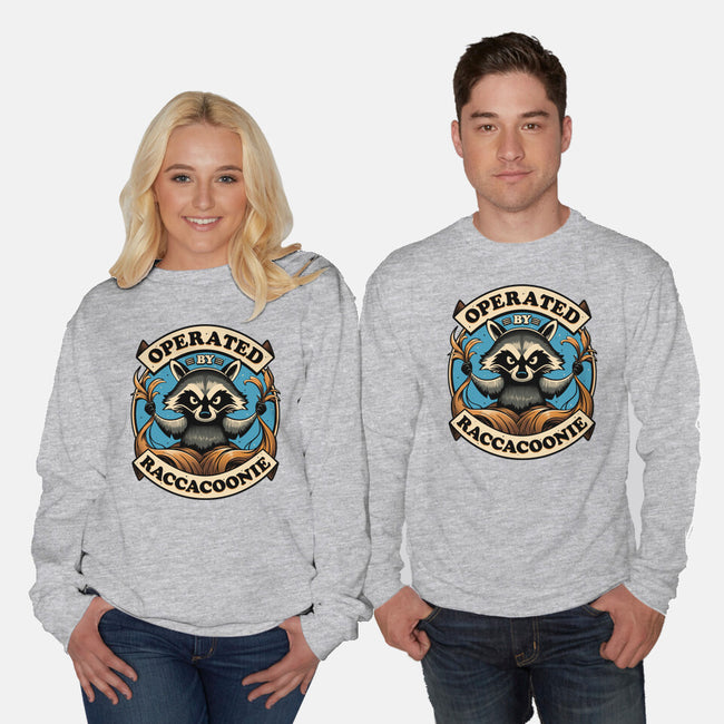 Raccoon Supremacy-Unisex-Crew Neck-Sweatshirt-Snouleaf