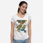 Fungi Explosion Runaway-Womens-V-Neck-Tee-tobefonseca
