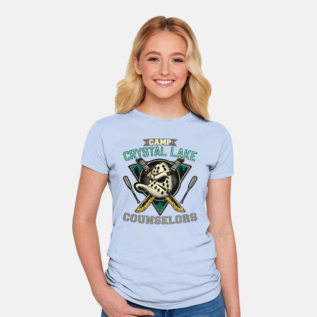 Camp Counselors-Womens-Fitted-Tee-momma_gorilla
