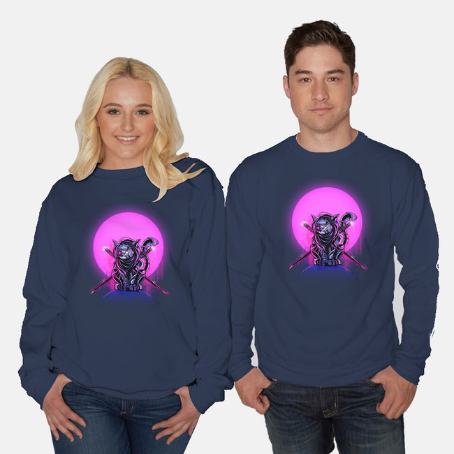 Cybercat-Unisex-Crew Neck-Sweatshirt-fanfabio