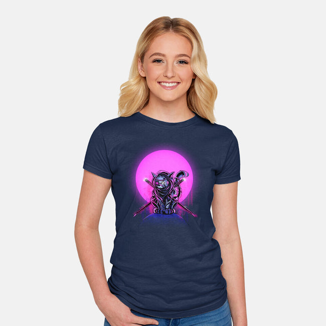 Cybercat-Womens-Fitted-Tee-fanfabio