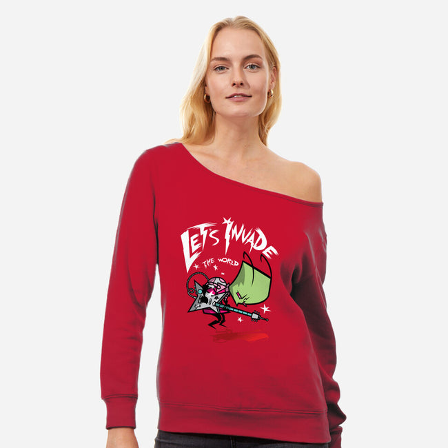 Zim Pilgrim-womens off shoulder sweatshirt-Italiux
