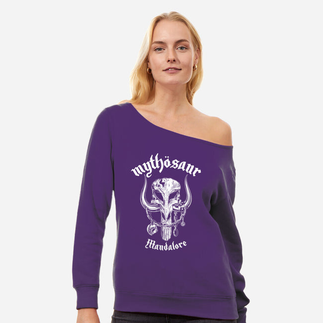 Mythosaur-Womens-Off Shoulder-Sweatshirt-CappO
