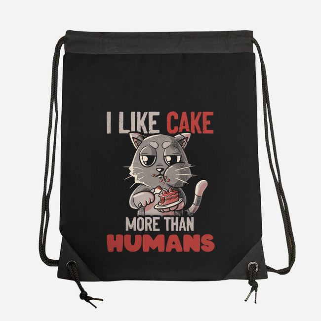 I Like Cake More Than People-None-Drawstring-Bag-tobefonseca