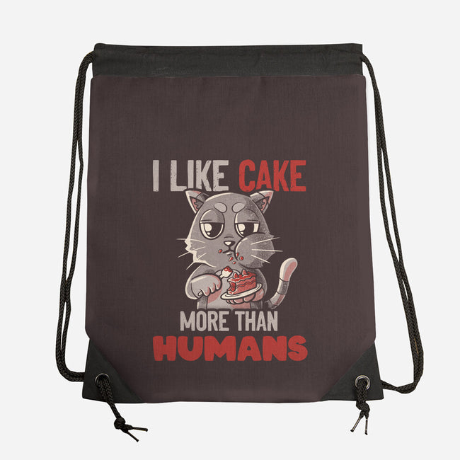I Like Cake More Than People-None-Drawstring-Bag-tobefonseca
