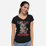 I Like Cake More Than People-Womens-V-Neck-Tee-tobefonseca