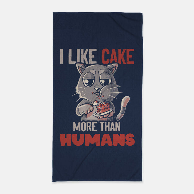 I Like Cake More Than People-None-Beach-Towel-tobefonseca