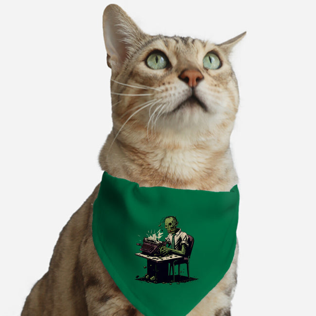 Braindead Office Job-Cat-Adjustable-Pet Collar-MrScottBlack