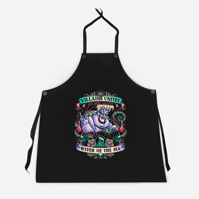 Witch Of The Sea-Unisex-Kitchen-Apron-momma_gorilla