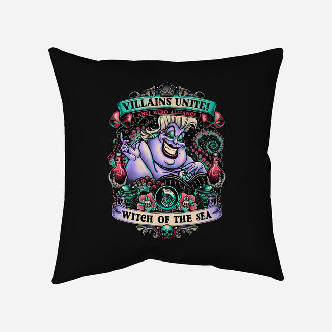 Witch Of The Sea-None-Removable Cover-Throw Pillow-momma_gorilla