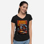 Bloody Fiction-Womens-V-Neck-Tee-daobiwan