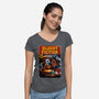 Bloody Fiction-Womens-V-Neck-Tee-daobiwan