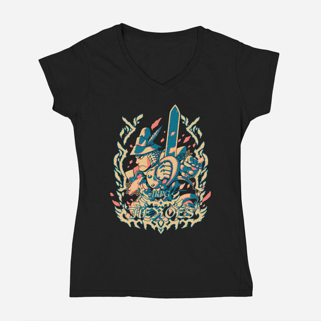 The Knights Of Pluto-Womens-V-Neck-Tee-1Wing