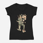 Summon Fox Devil-Womens-V-Neck-Tee-ilustraziz