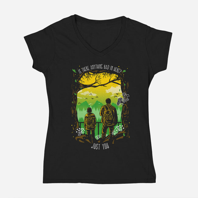 Just You-Womens-V-Neck-Tee-constantine2454