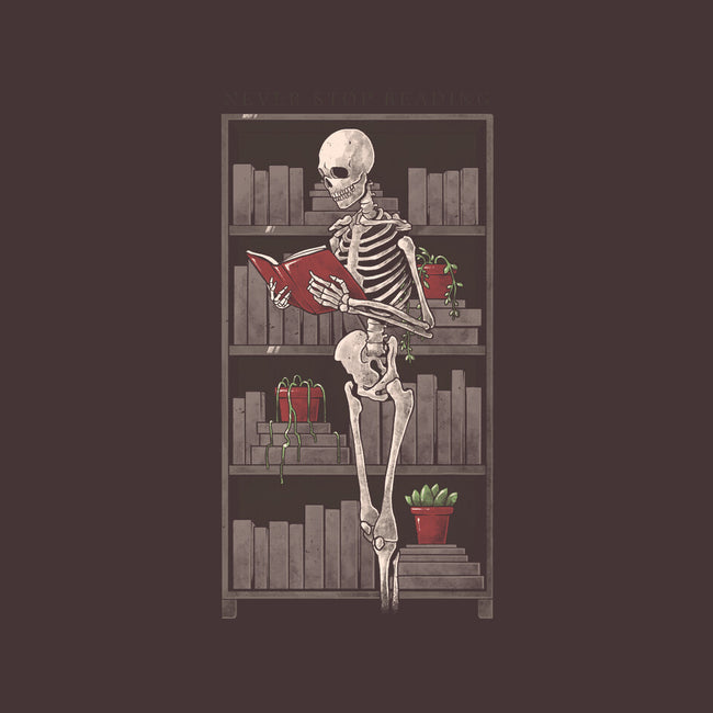 Never Stop Reading-Womens-Basic-Tee-eduely