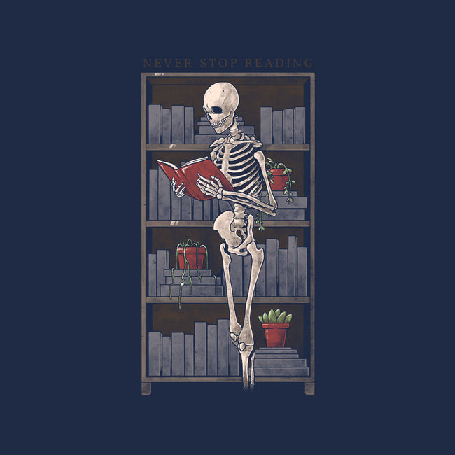 Never Stop Reading-Womens-Basic-Tee-eduely