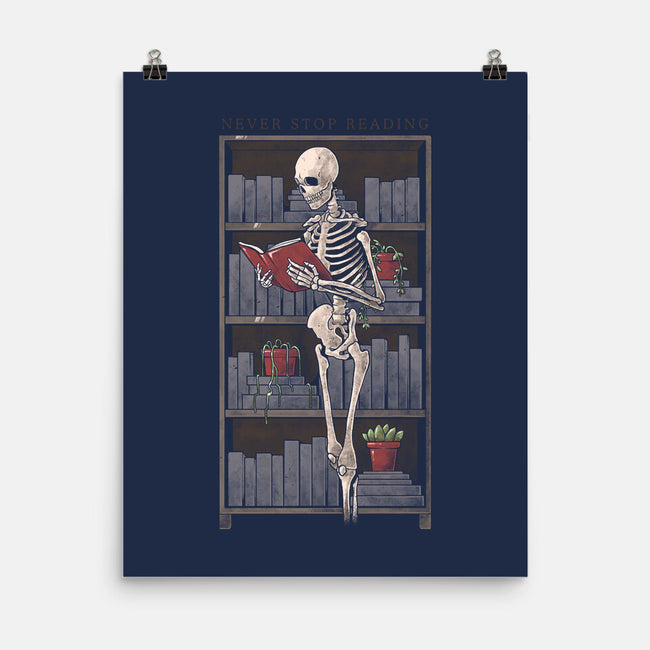 Never Stop Reading-None-Matte-Poster-eduely