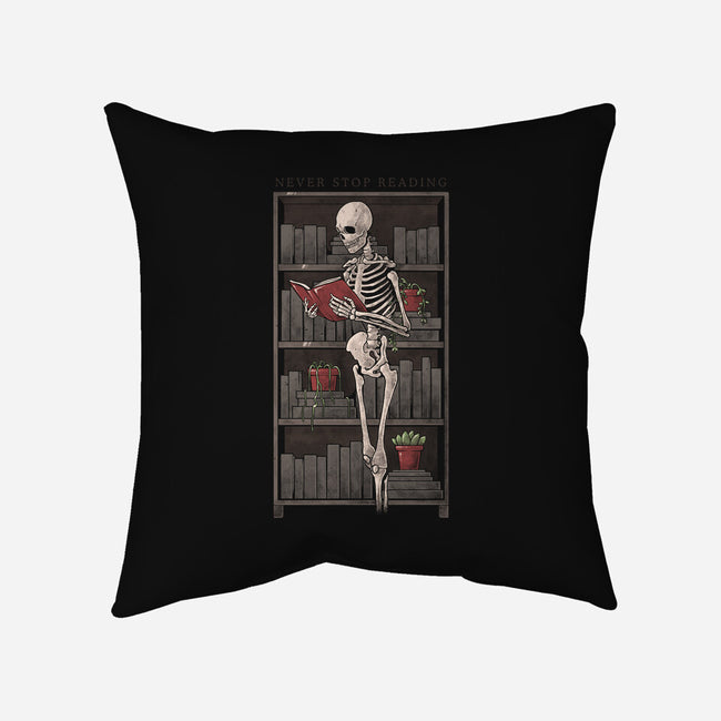 Never Stop Reading-None-Removable Cover w Insert-Throw Pillow-eduely