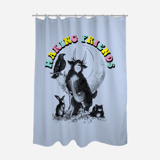 Dark Friends-None-Polyester-Shower Curtain-eduely