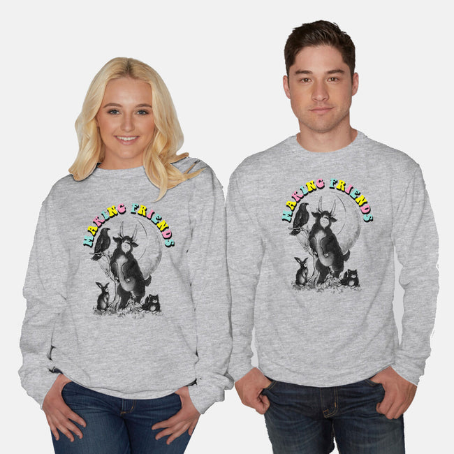 Dark Friends-Unisex-Crew Neck-Sweatshirt-eduely