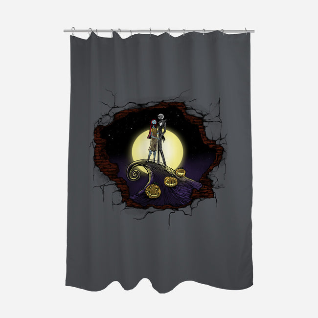 Nightmare Through The Wall-None-Polyester-Shower Curtain-zascanauta