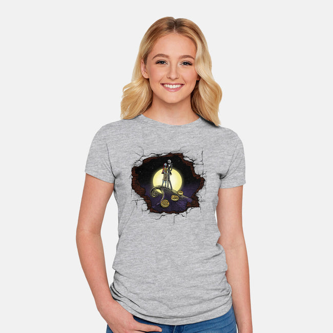 Nightmare Through The Wall-Womens-Fitted-Tee-zascanauta