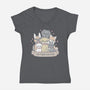 More Dogs-Womens-V-Neck-Tee-xMorfina