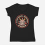 Emotional Support Demon-Womens-V-Neck-Tee-eduely