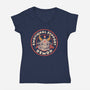 Emotional Support Demon-Womens-V-Neck-Tee-eduely