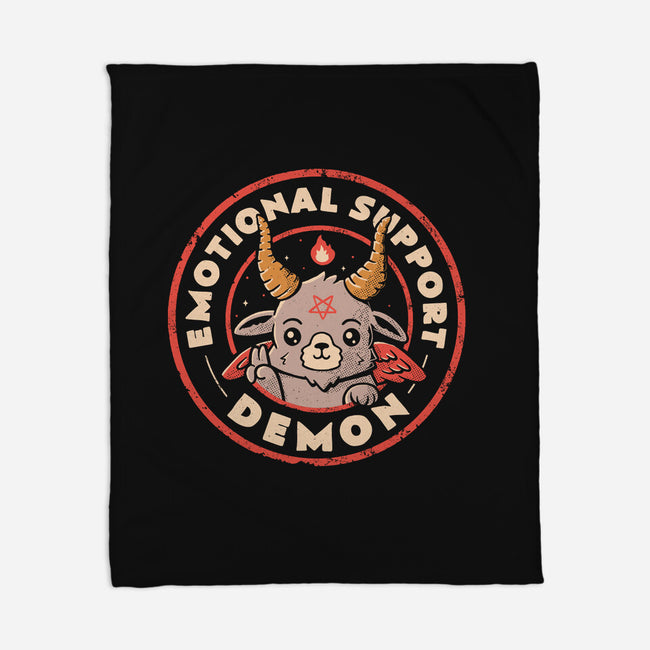 Emotional Support Demon-None-Fleece-Blanket-eduely