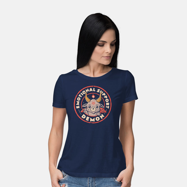 Emotional Support Demon-Womens-Basic-Tee-eduely