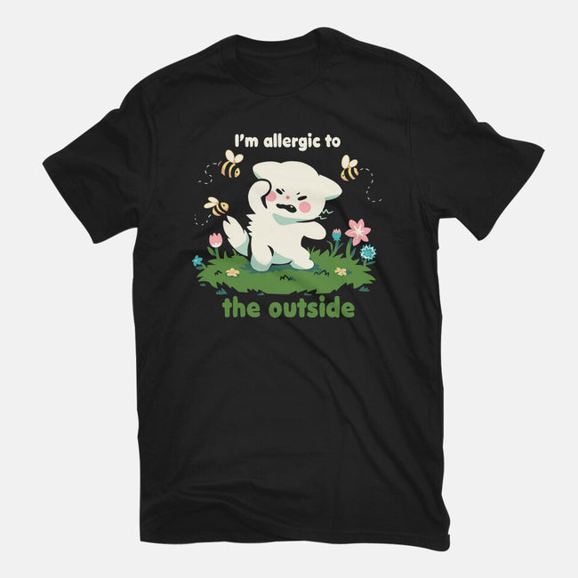 Allergic To The Outside-Womens-Fitted-Tee-TechraNova