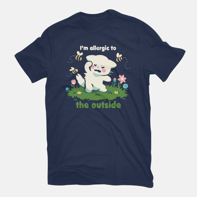 Allergic To The Outside-Womens-Fitted-Tee-TechraNova