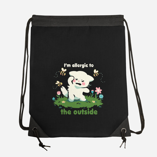 Allergic To The Outside-None-Drawstring-Bag-TechraNova