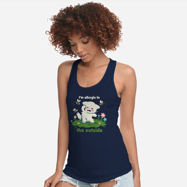 Allergic To The Outside-Womens-Racerback-Tank-TechraNova