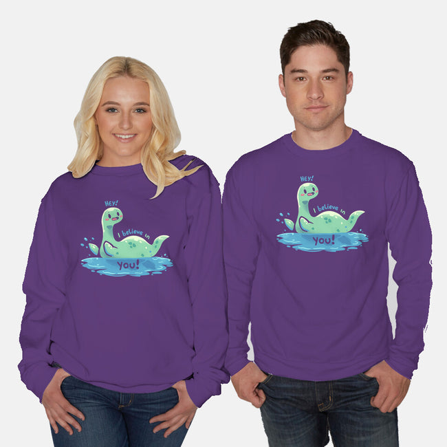 Nessie Believes In You-Unisex-Crew Neck-Sweatshirt-TechraNova