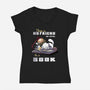 Loyal As A Book-Womens-V-Neck-Tee-fanfabio
