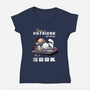 Loyal As A Book-Womens-V-Neck-Tee-fanfabio