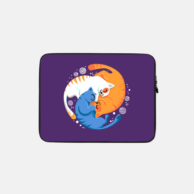 Purrfect Circle-None-Zippered-Laptop Sleeve-erion_designs