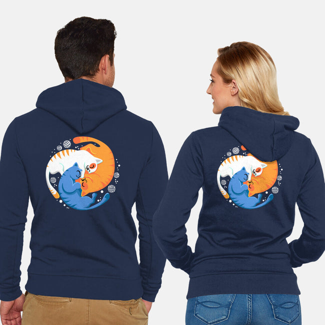 Purrfect Circle-Unisex-Zip-Up-Sweatshirt-erion_designs