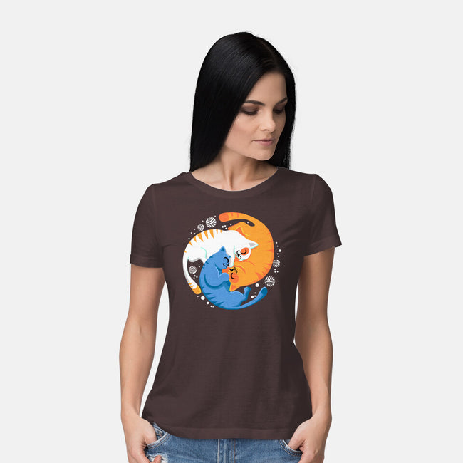 Purrfect Circle-Womens-Basic-Tee-erion_designs