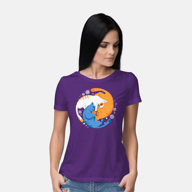 Purrfect Circle-Womens-Basic-Tee-erion_designs